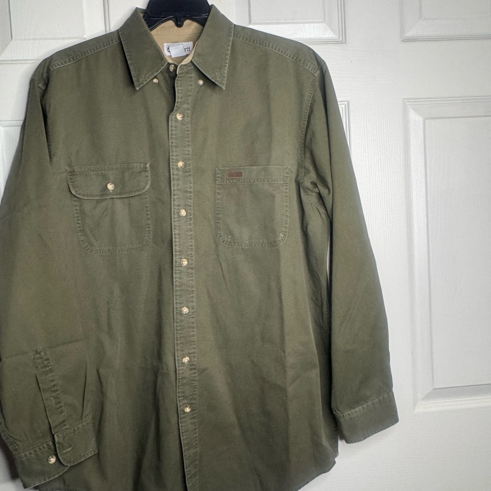 Carhartt Olive Button-Up Shirt - Picture 8 of 9